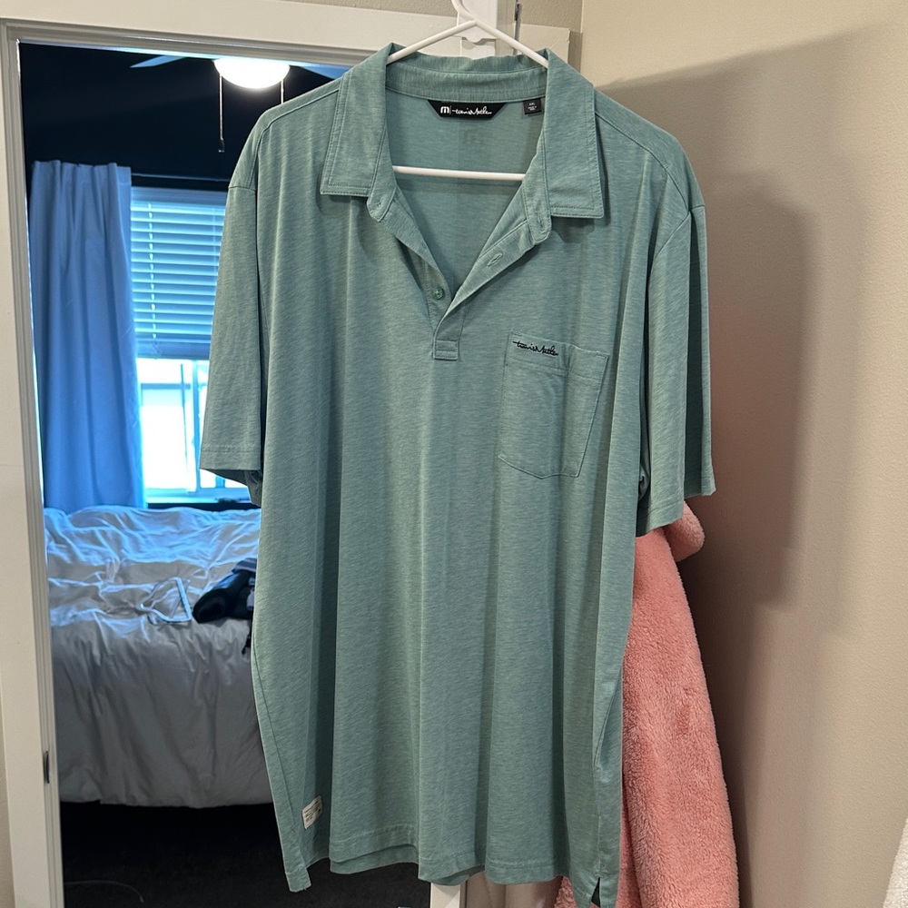 Travis Mathew Seafoam Polo Shirt